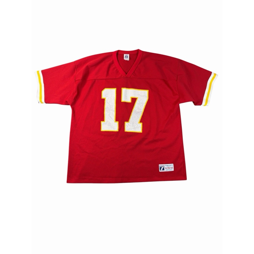 Vintage Logo 7 Washington Redskins #17 Red Mesh NFL Football Jersey Size XL USA